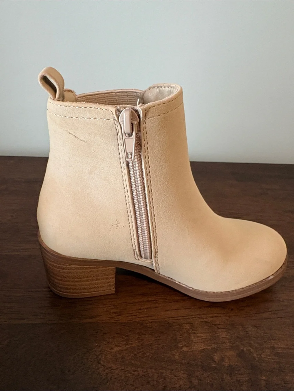Girls MIA Tan Ankle Boots with Embellished Side Panel